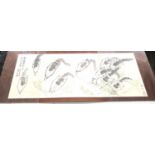 Signed Japanese watercolour painting Taisho Era, Ca. 1920 measures approx 78cm by 32cm not framed