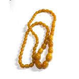 Amber bead type necklace weight 34.5g