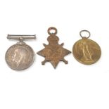 ww1 trio medals to 73169 ptej.w.timms r.fus