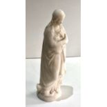 Antique marble sculpture lady figure measures approx 25cm tall