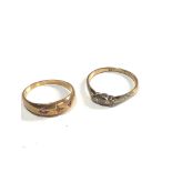 2 x vintage 9ct Gold rings 2.7g