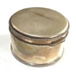 Dutch silver biscuit box measures approx 12cm dia height 7cm weight 380g full dutch silver hall,