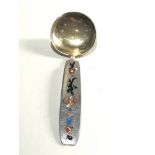 Vintage Denmark silver and enamel caddy spoon by A.Michelsen copenhagen