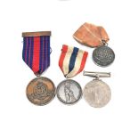 4 medals inc 1897 army temperance , ER 11 police exemplary service to sgt joseph t.r logan etc