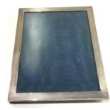 Antique engine turned silver picture frame measures approx 27.5cm by 20cm London silver hallmarks