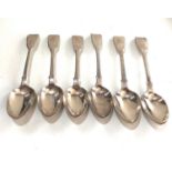 6 antique silver table spoons London silver hallmarks weight 277g