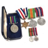 Boxed civil defence long service medal & ww2 medals