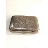 Silver cigarette case weight 76g