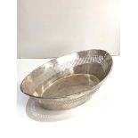 Vintage silver bread bowl pierced decoration sheffield silver hallmarks makers E.V edward viners
