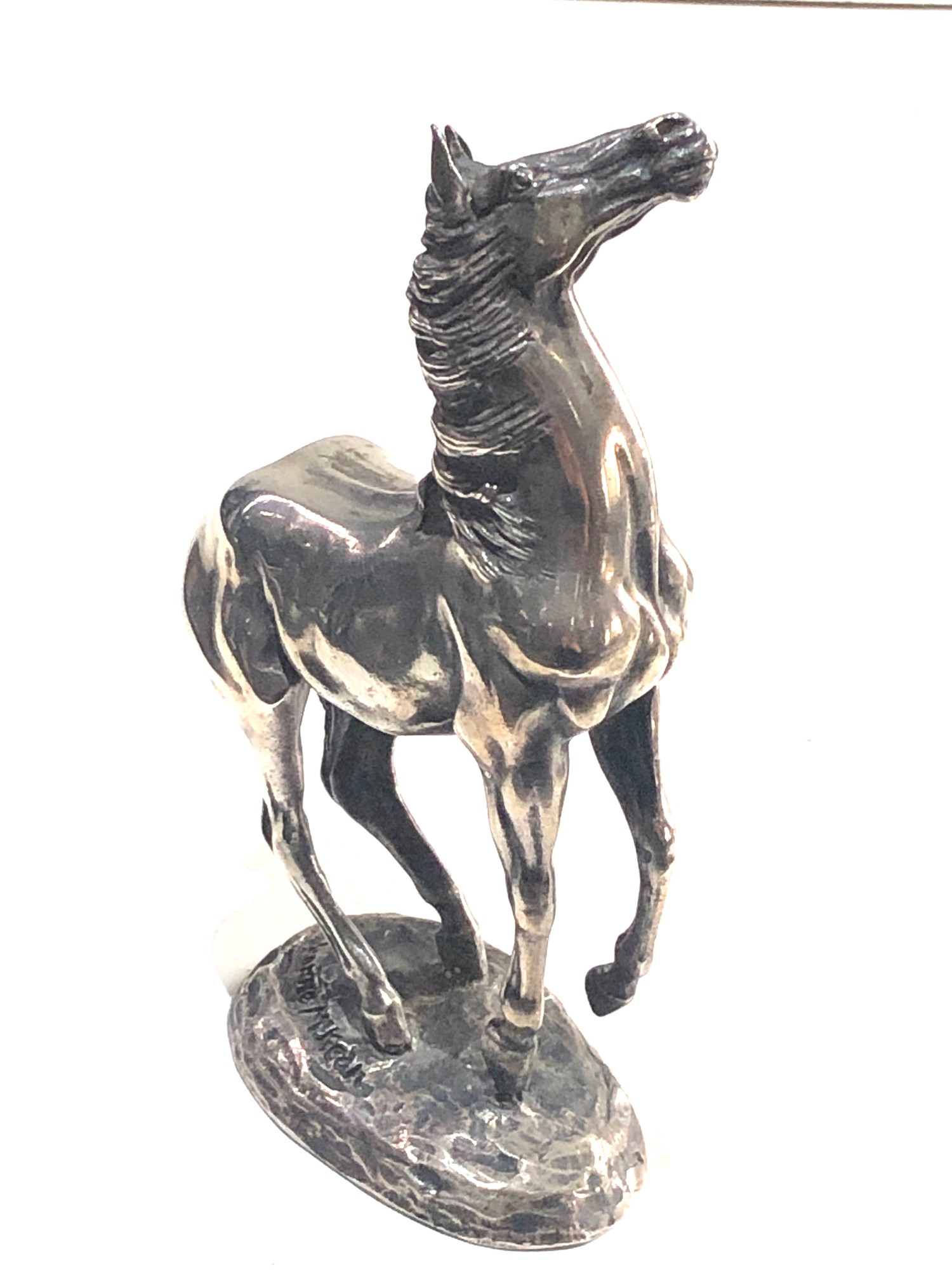 Fine boxed signed solid silver figure of a rearing horse by lorne mckean measures approx 11.8cm by - Image 4 of 8