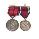 Mounted medal pair metropolitan police 1911 coronation to p.c j jerome ,1935 jubilee