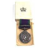 Boxed ER11 General service medal Northern ireland bar to 24285310.gnr.s.j.brown r.a