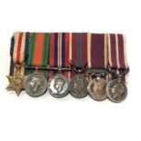 Original 6 miniature medal group includes meritorious service long service medals