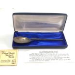 St Dunstan silver craft boxed replica of the earliest Christening roman silver spoon of the fourth