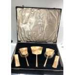 Boxed antique Silver & enamel brush set