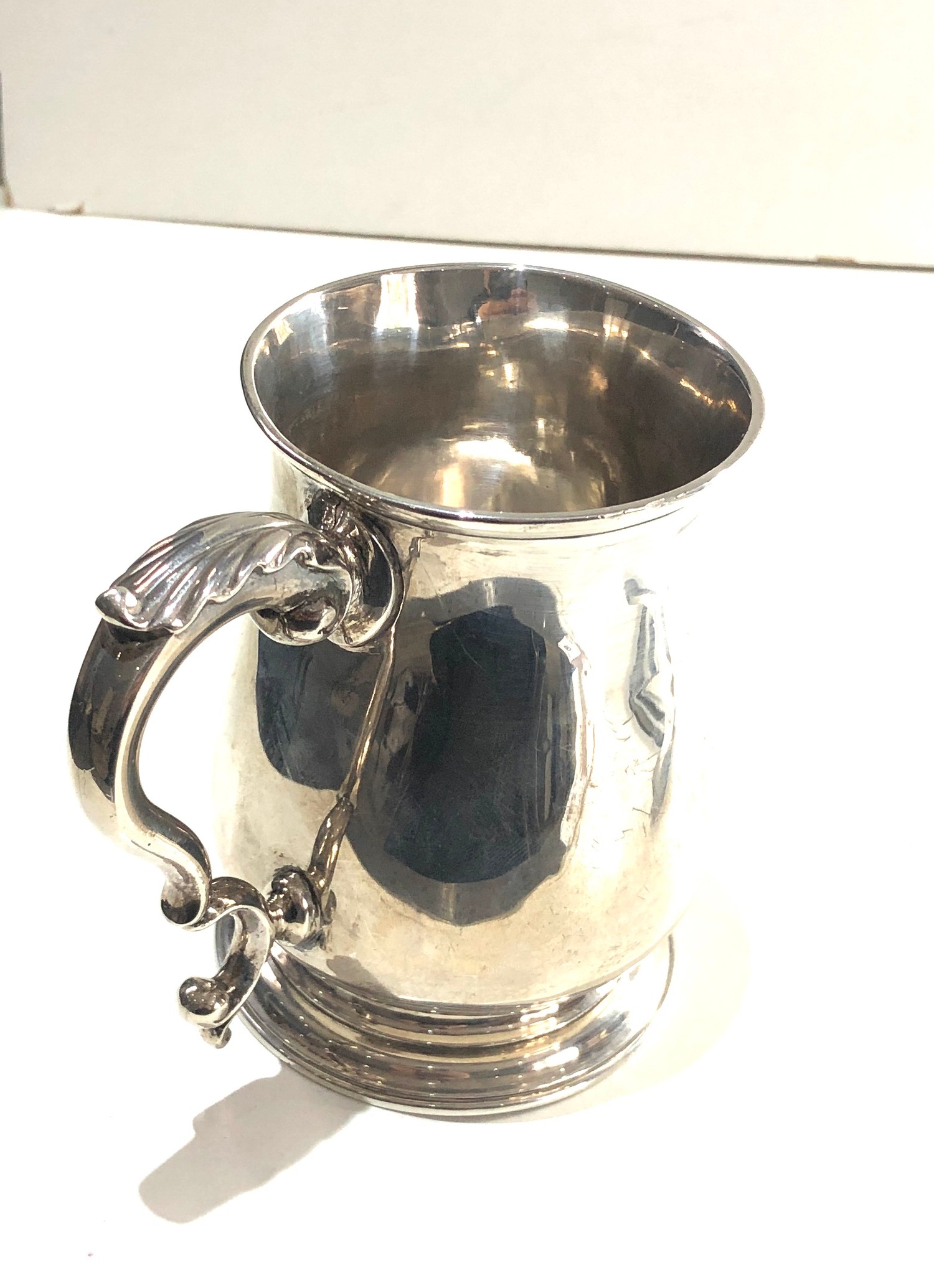 Georgian silver mug London silver hallmarks measures approx 9.8cm tall weight 205g please see images - Image 2 of 7