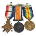 ww1 mons star trio medals to w-3829.gnr.w.j.haycock .r.a