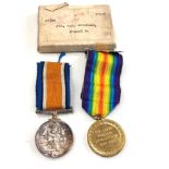 ww1 boxed medal pair to 87345 pte w.r williams liverpool .r