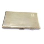 Engine turned silver cigarette case weight 167g