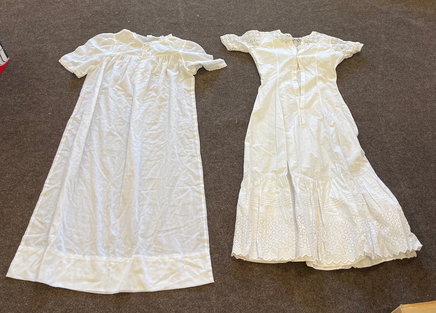 Selection of 6 antique lace / linen ladies nightwear