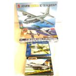 Selection of 4 boxed model air crafts includes, Airfix Lockheed Hercules AC 130 H Gunship, Matchboox