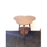 3 Leaf clover occasional table measures approx 29" tall 26" depth