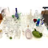 Large selection of glassware includes commemorative ware etc - some pieces have a few chips