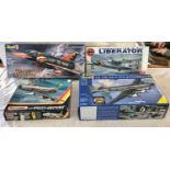 Selection of aircraft models in original boxes, revell Mirage 5 BR Mephisto, Airfix Consolidated B-