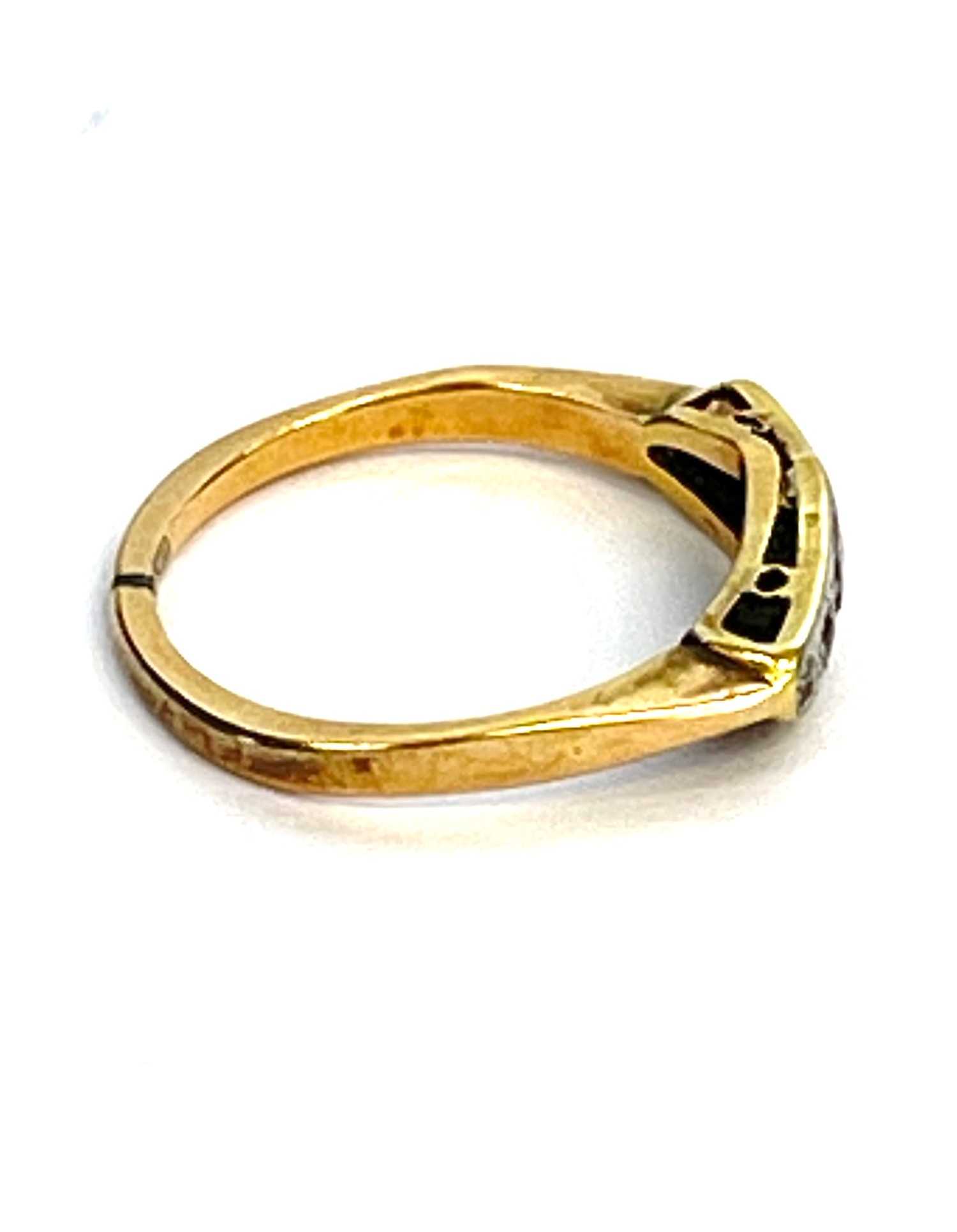 gold antique diamond ring - Image 3 of 3