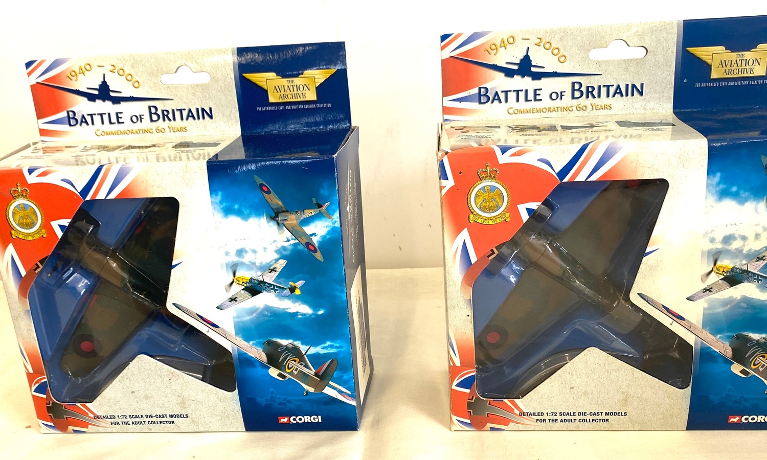 Selection of 4 Boxed Corgi battle of Britain air craft model, 49001 Spitfire MKI 74 SQD RAF - The - Image 2 of 4