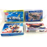 Selection of 4 boxed model air crafts includes, F-102 Delta Dagger, Ardo AR-240A-02, Douglas A26 B/