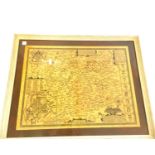 Framed map of Leicestershire