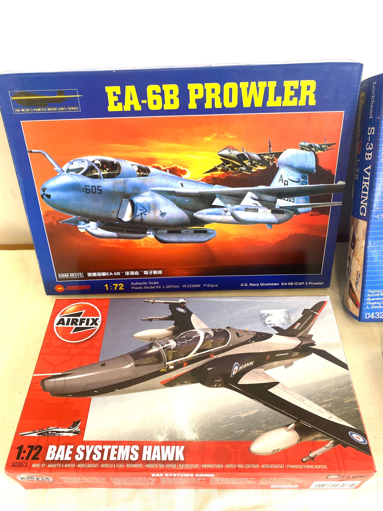 Selection of 4 boxed model air crafts includes, Ea-6B Prowler, Airfix Bae System Hawk, Revell - Bild 3 aus 3