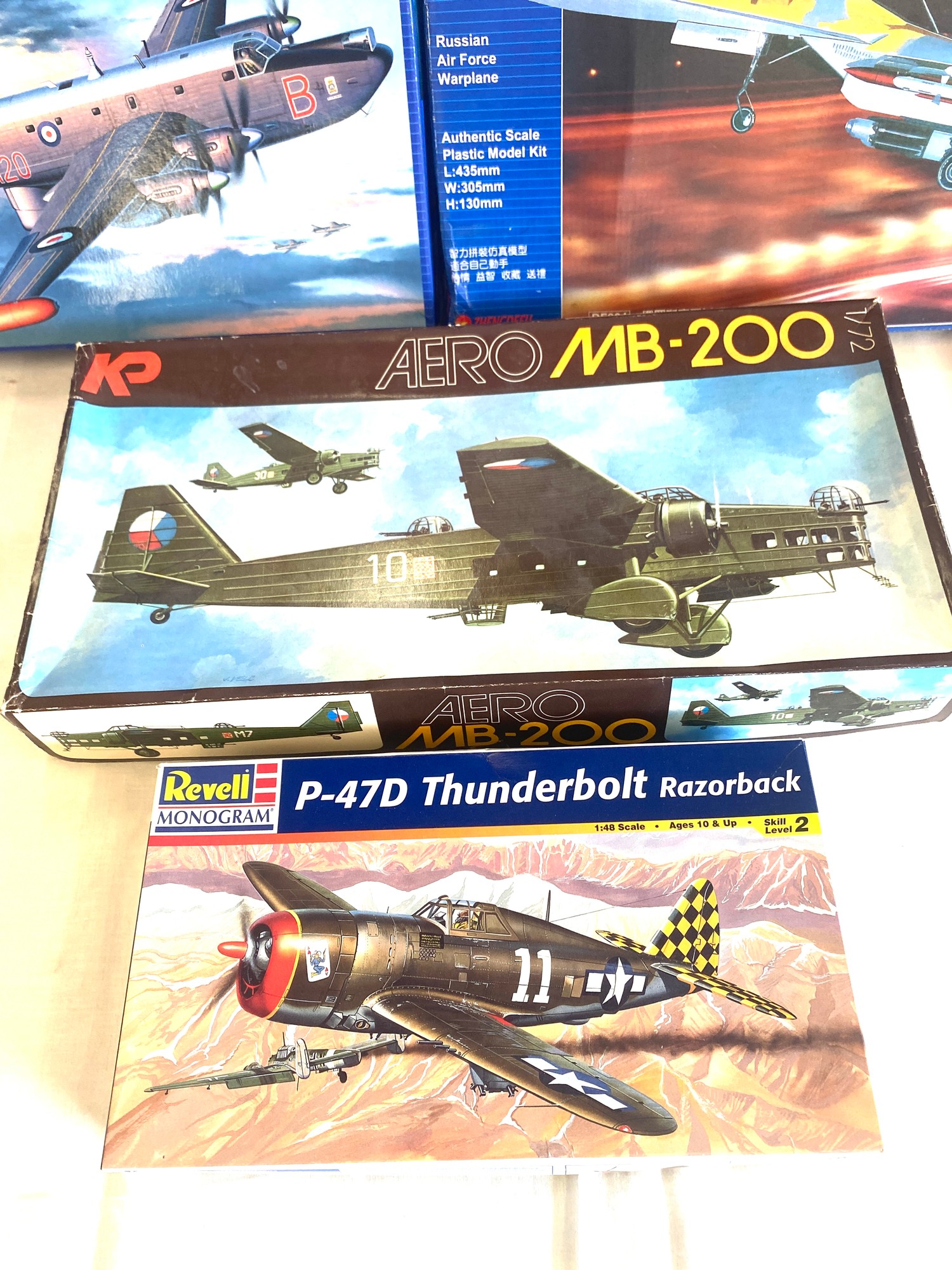 Selection of 4 boxed model air crafts includes, Revell Avro Shackleton MR.3, SU 27ub flawker c, Aero - Bild 2 aus 3