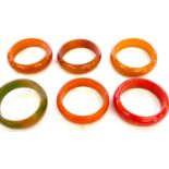 6 Bandalasta Moulded plastic 1924 Edmund Rossiter Serviette rings