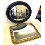 2 Framed mirrors - one gilt framed