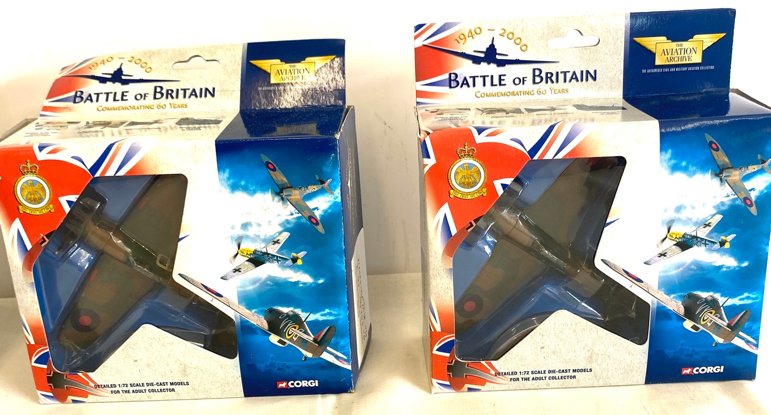Selection of 4 Boxed Corgi battle of Britain air craft model, 49001 Spitfire MKI 74 SQD RAF - The - Image 3 of 4