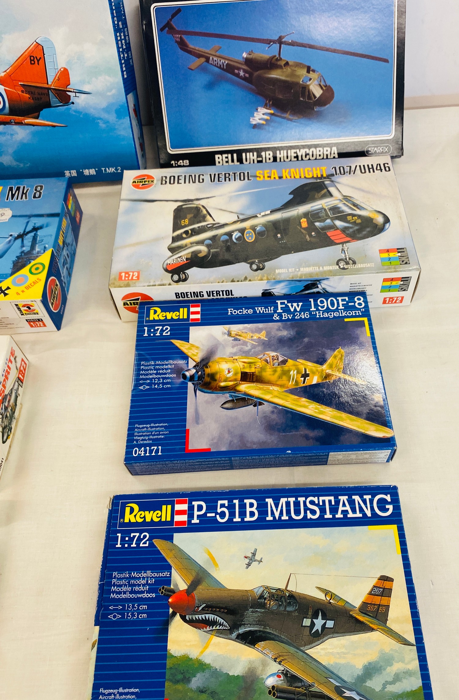 Selection of 8 boxed airfix models to include, Trumpeter gannet T.MK.2, Airfix Seasprite, Buffalo - Image 2 of 3