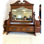 2 Draw swinging dressing table mirror measures approx, 36" tall 43.5" wide 9" depth
