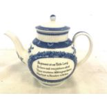 Antique Wedgwood John Wesley teapot - hair line around rim