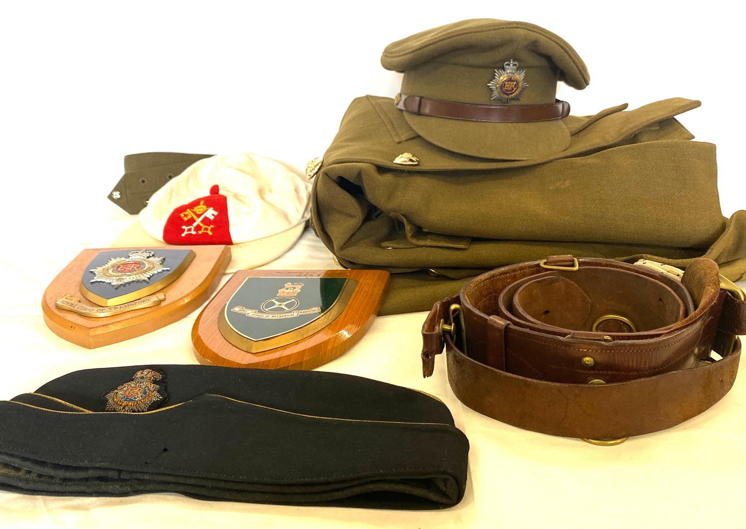 Army uniform with cap and sam brown belt