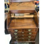 Walnut bureau stereo cabinet measures approx 40.5" tall 29.5" wide 19.5" depth