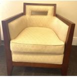 Mahogany framed lounge chair