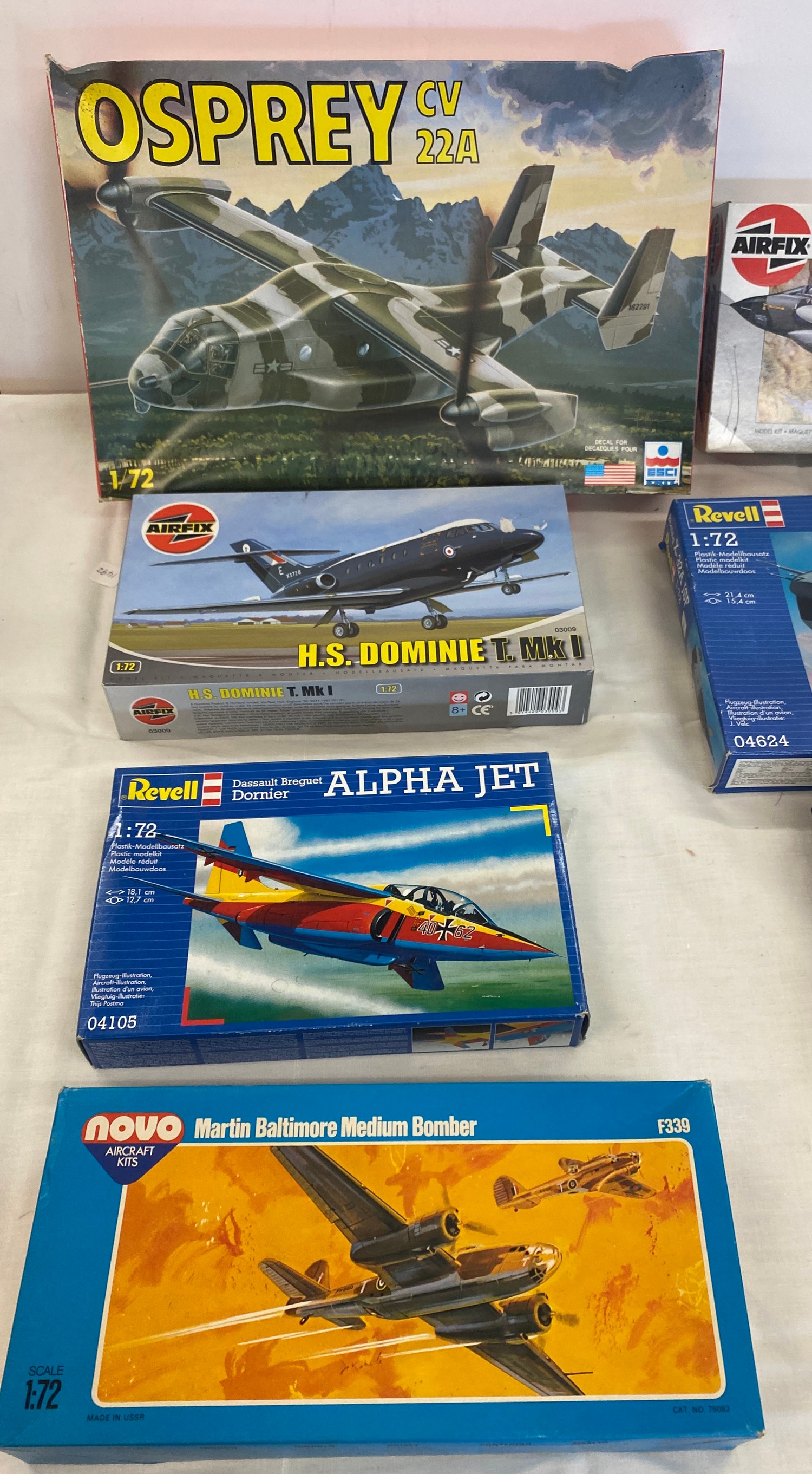 Selection of 8 boxed craft models to include, Osprey CV22A, Revell Boeing X-32A JSF, Alpha JET, H. - Image 2 of 3