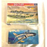 2 boxed craft models, Dornier DO24T Reconnaissance Seaplane, Mcdonnell f-4f Phantom II