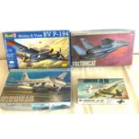 Selection of 4 boxed model air crafts includes, Grumman A-6E Tram, Grumman F-14A Tomcat, Revell
