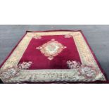 Large rug measures approx 125" long by 110" wide has a few ware marks