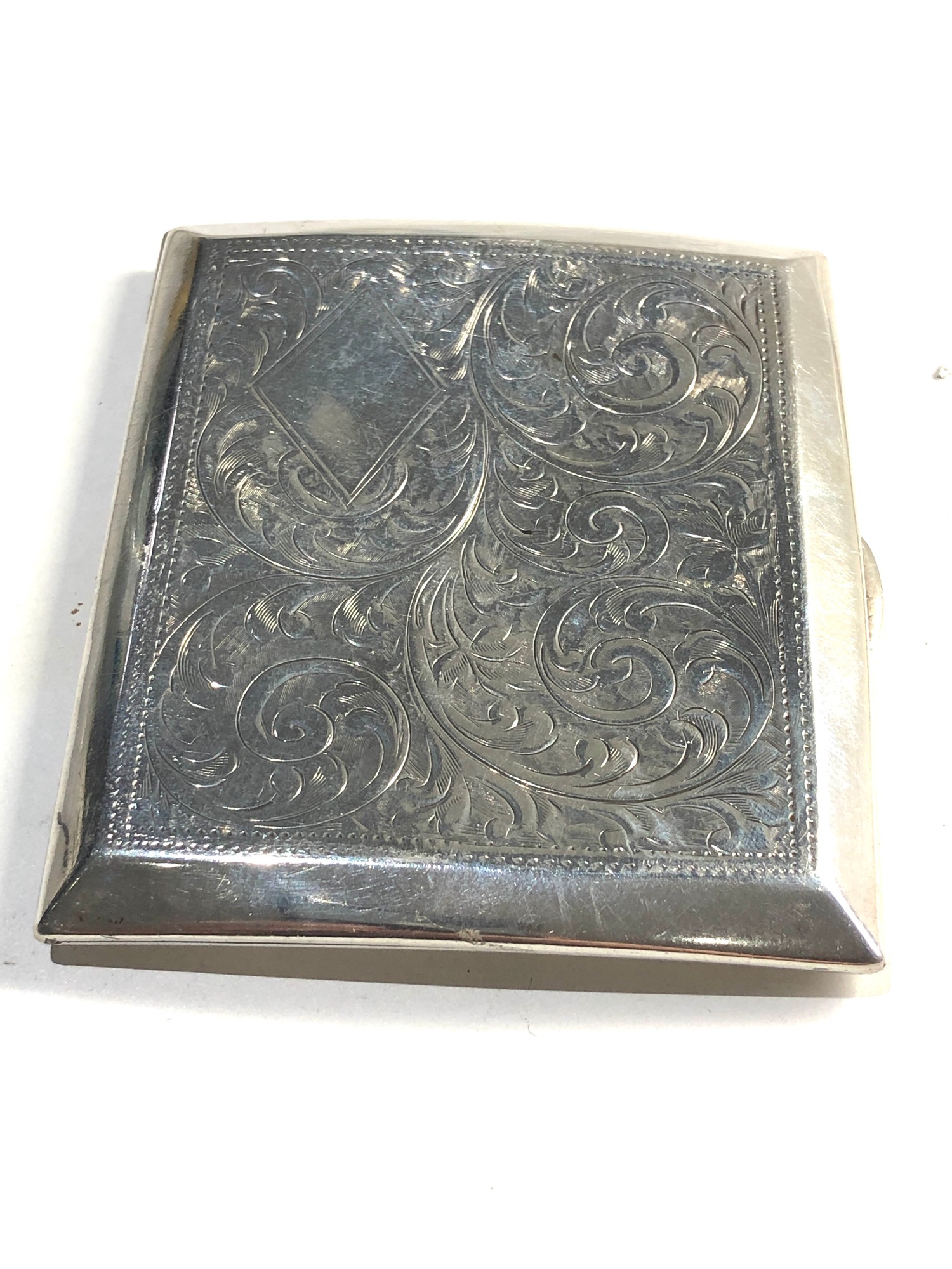 Silver cigarette case Birmingham silver hallmarks weight 80g - Image 2 of 3