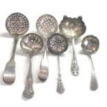 selection of antique silver serving spoons 168g