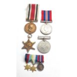 Selection ww2 medals includes miniatures and police medal to george prince